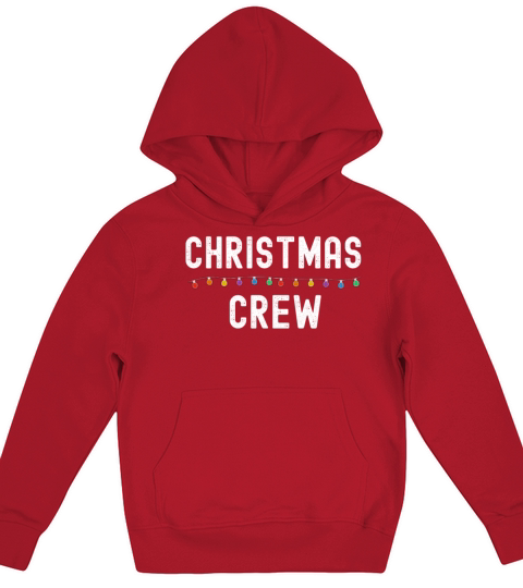 Christmas Crew Lights Funny Family Pajama Outfit Kids Hoodie