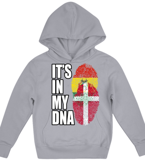 Danish And Bolivian Mix Heritage DNA Flag Kids Hoodie