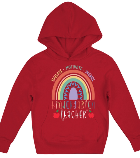 Educate Motivate Inspire Kindergarten Teacher Kids Hoodie