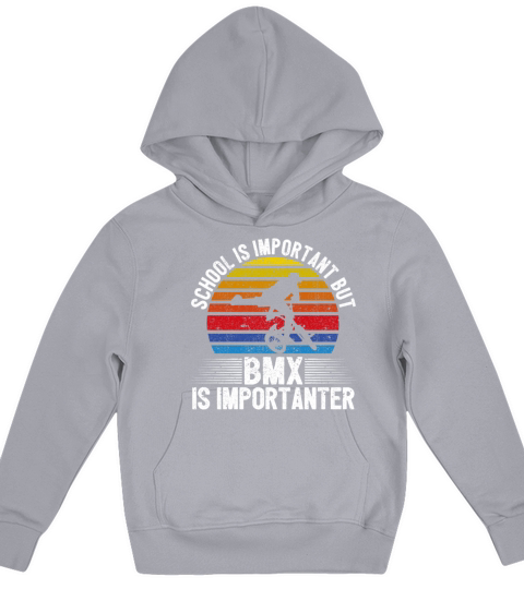 Funny school is important but bmx is more importan Kids Hoodie