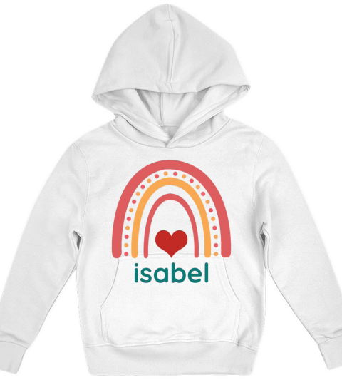 isabel Vintage Boho Rainbow Kids Hoodie