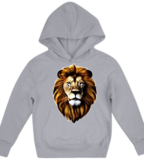 Lion Africa predator print head imprint with wild Kids Hoodie