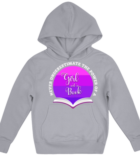 Never Underestimate The Power of A Girl With Book Kids Hoodie