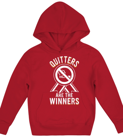 Quitters Are The Winners Support Lung Cancer Kids Hoodie