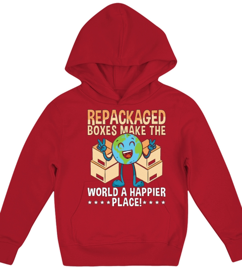 Recycling Repackaged Boxes Make The Reuse Recycler Kids Hoodie