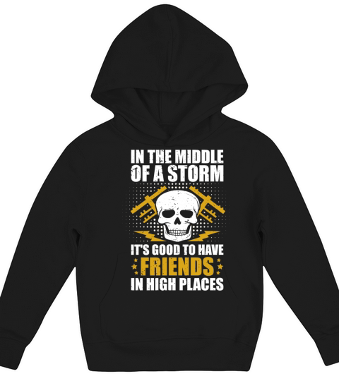 Thank A Lineman Quote Electrical Lineman Kids Hoodie