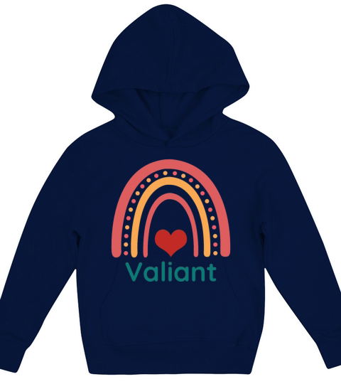Valiant Vintage Boho Rainbow Kids Hoodie