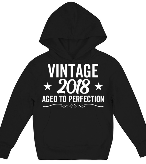 Vintage 2018 Aged To Perfection Kids Hoodie