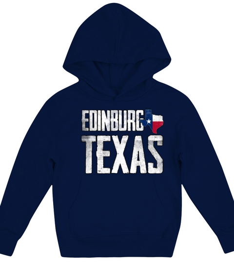 Vintage Edinburg Texas Flag Kids Hoodie