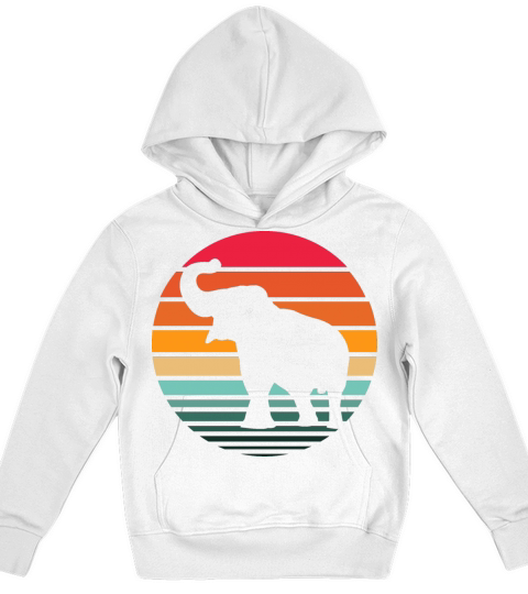 Vintage Elephant Kids Hoodie