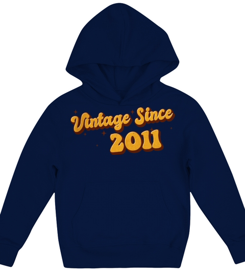 Vintage since 2011 12 Years Old - Groovy 12nd Kids Hoodie