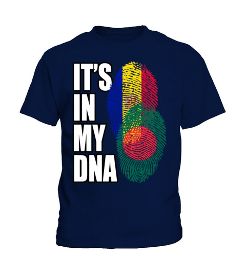 Andorran And Bangladeshi Mix Heritage DNA Flag Kids T-Shirt
