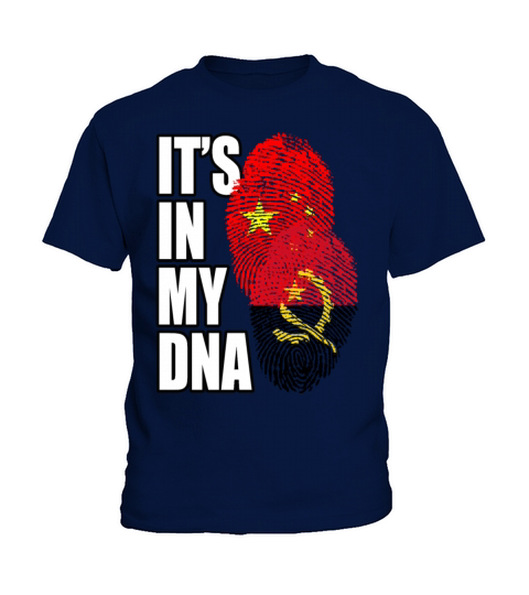 Angolan And Chinese Mix Heritage DNA Flag Kids T-Shirt