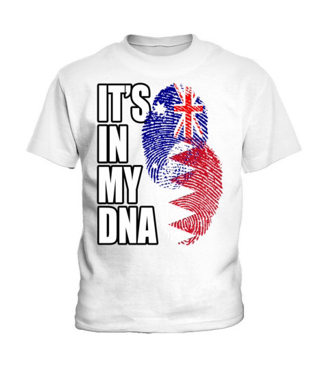 Bahraini And Australian Mix Heritage DNA Flag Kids T-Shirt