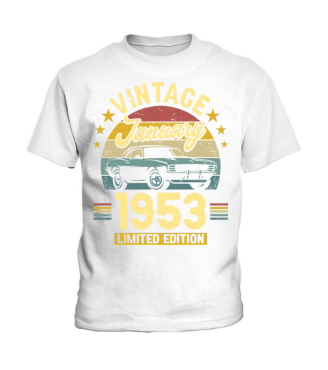 January 1953 70 Years Old Vintage 70th Birthday Kids T-Shirt