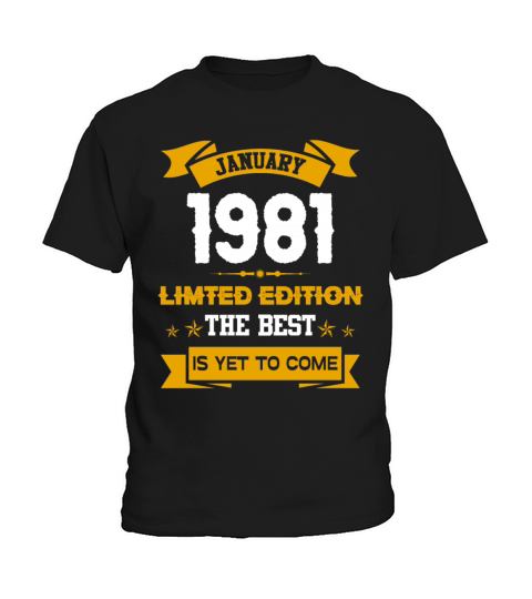 January 1981 Birthday Surprise Kids T-Shirt