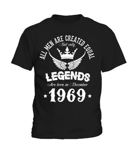 Legends Were Born In December 1969 Birthday Kids T-Shirt