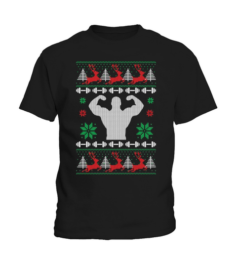 Merry Christmas fitness ugly sweater Kids T-Shirt
