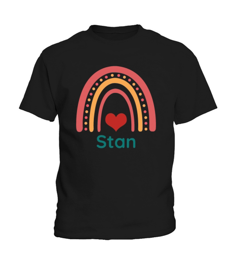 Stan Vintage Boho Rainbow Kids T-Shirt