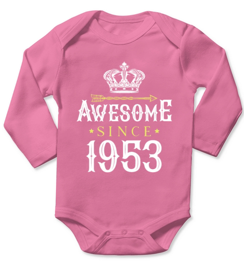 1953 awesome since Long Sleeve Baby One-Piece