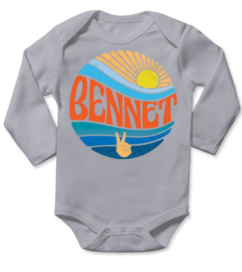 Bennet Shirt Vintage Sunset Bennet Groovy Tie Dye Long Sleeve Baby One-Piece