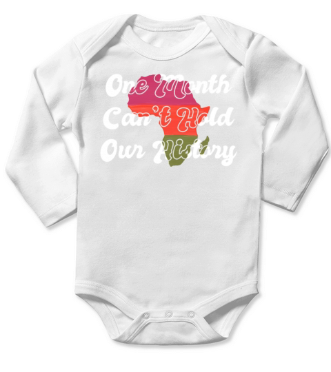 Black History Month USA Afro America African Long Sleeve Baby One-Piece