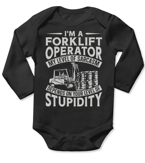 Certified Forklift Truck Operator Long Sleeve Baby One-Piece