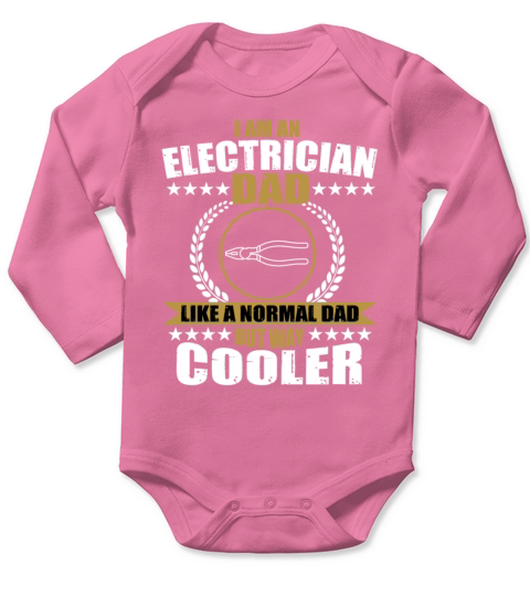 Funny Electrician Dad Design For Men Long Sleeve Baby One-Piece