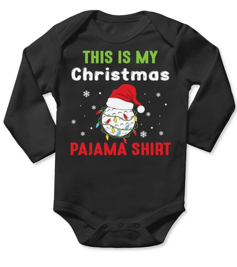Golf Ball Christrmas Pajama Santa Long Sleeve Baby One-Piece