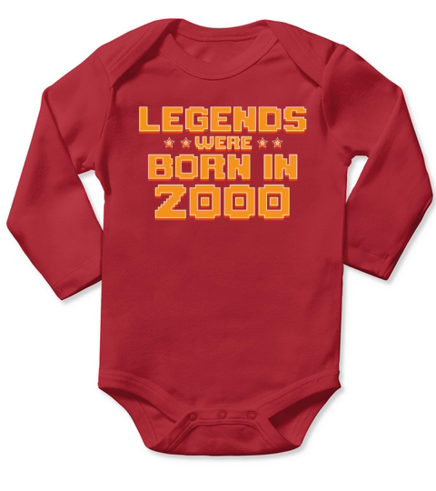 Legends Were Born In 2000 Decade 2000s Vintage Long Sleeve Baby One-Piece