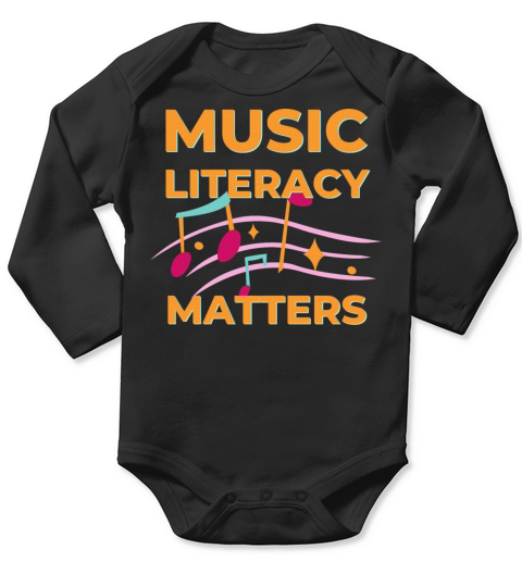 Music Literacy Matters Long Sleeve Baby One-Piece