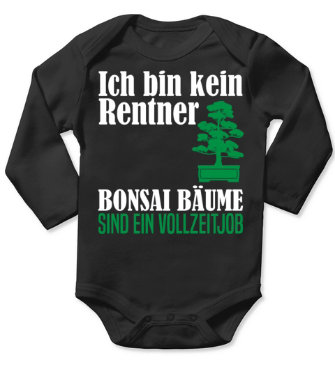 Pensioner Retirement Bonsai Tree Saying Gift Long Sleeve Baby One-Piece