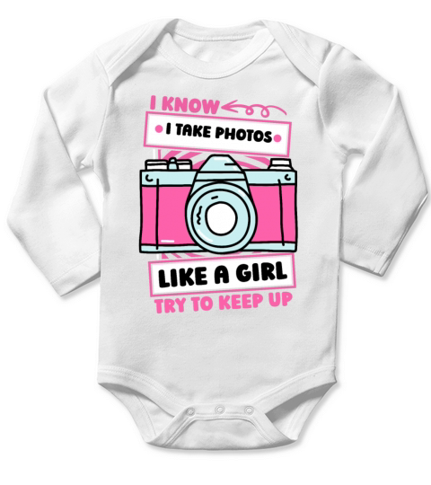 Photography Photographer Girl Long Sleeve Baby One-Piece