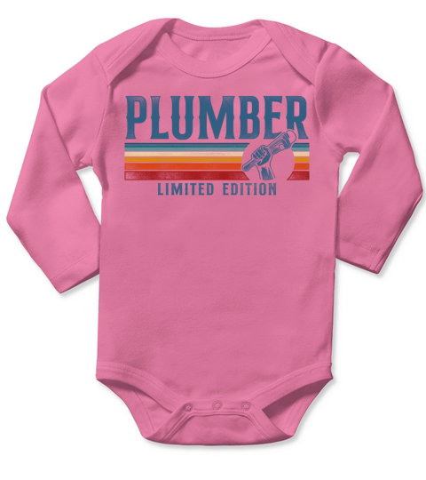 Plumbing Plumber Vintage Retro Long Sleeve Baby One-Piece