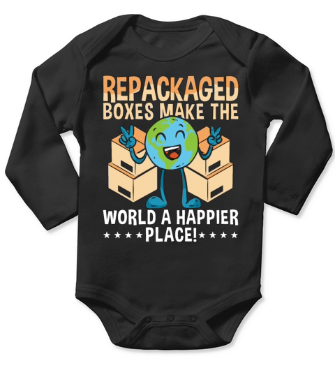 Recycling Repackaged Boxes Make The Reuse Recycler Long Sleeve Baby One-Piece