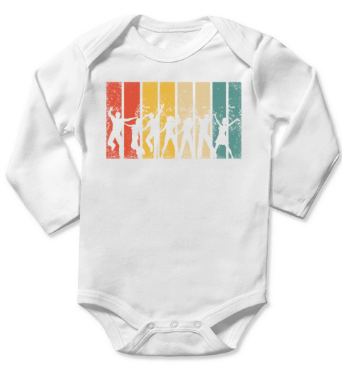 Retro Dance Dancer Vintage Dancing Long Sleeve Baby One-Piece