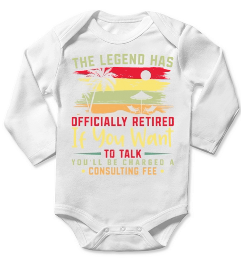 The Legend Has Officially Retired Long Sleeve Baby One-Piece