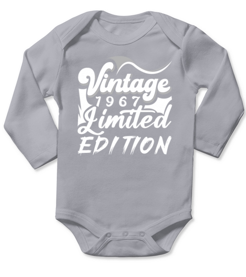 Vintage Limited Edition 1967 Birthday Long Sleeve Baby One-Piece