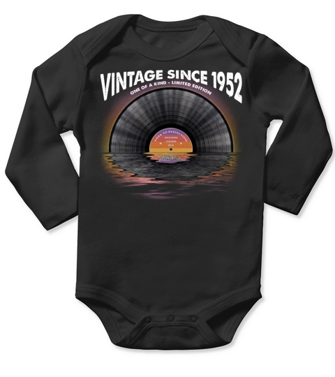 Vintage since 1952 Retro Disco Music Vintage Long Sleeve Baby One-Piece
