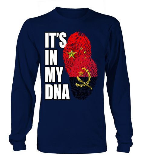 Angolan And Chinese Mix Heritage DNA Flag Long sleeved Unisex