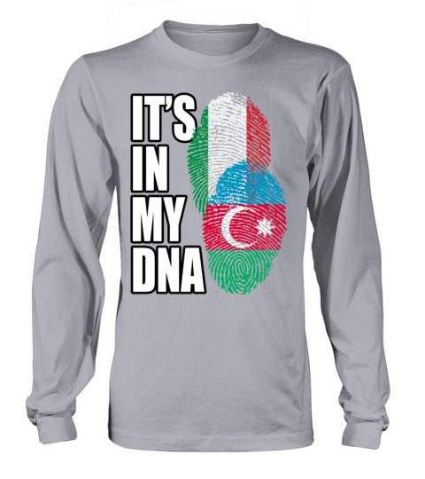 Azerbaijani And Italian Mix Heritage DNA Flag Long sleeved Unisex