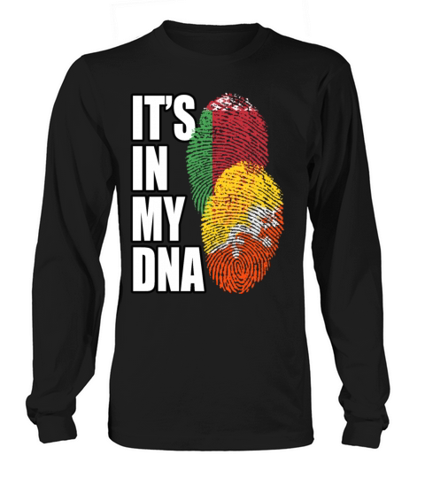 Bhutanese And Belarusian Mix Heritage DNA Flag Long sleeved Unisex