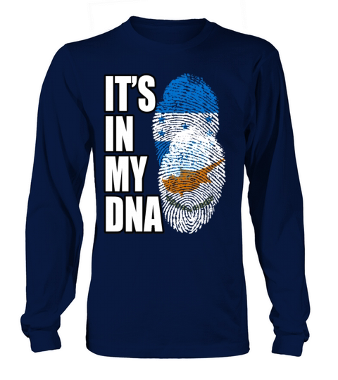 Cypriot And Honduran Mix Heritage DNA Flag Long sleeved Unisex