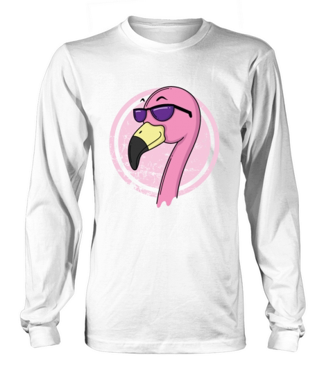 Flamingo with sunglasses Long sleeved Unisex