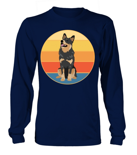 German Shepherd Dog Breed Vintage Retro Sunset Long sleeved Unisex