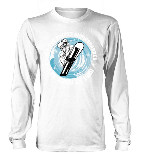 Snowboarder Vintage 1980 Birthday Snowboarding Long sleeved Unisex