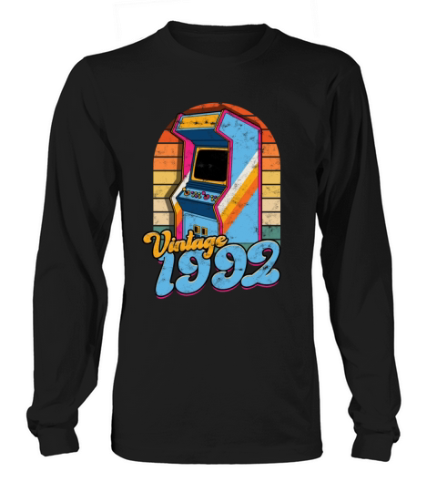 Vintage 1992 Retro Arcade Gamer Games Pinball Long sleeved Unisex