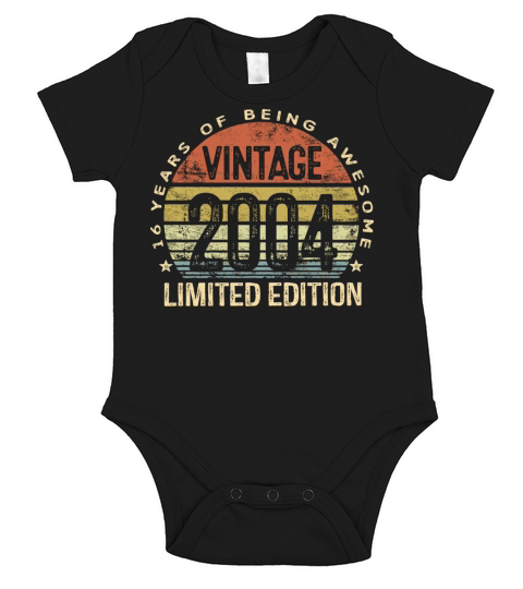 16 Year Old Vintage 2004 Limited Edition 16Th Birt Short Sleeve Baby One-Piece