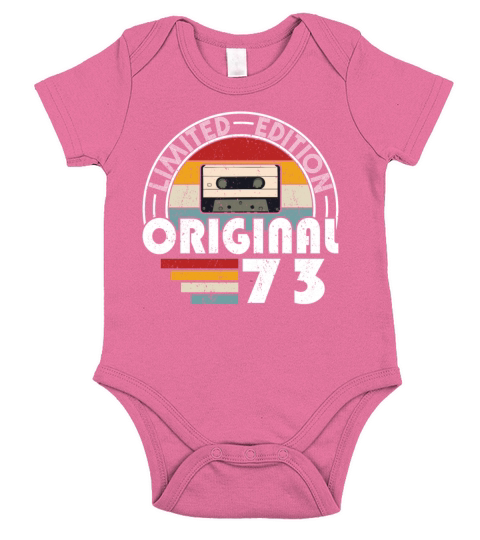 50th birthday vintage 1973 original 1973 Short Sleeve Baby One-Piece