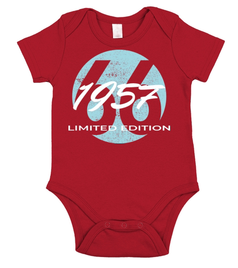66th birthday men women 66 years 1957 vintage Short Sleeve Baby One-Piece